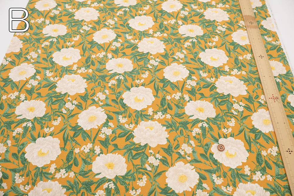 Cotton 10 Canvas Printed Fabric - Flowers - nomura tailor