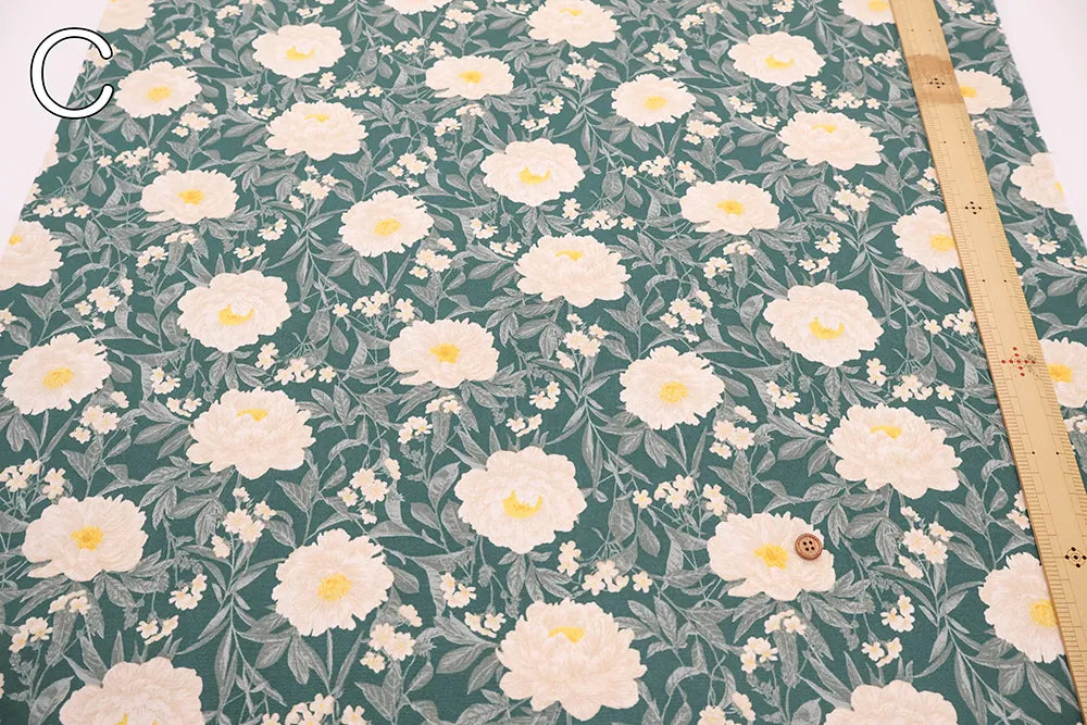 Cotton 10 Canvas Printed Fabric - Flowers - nomura tailor