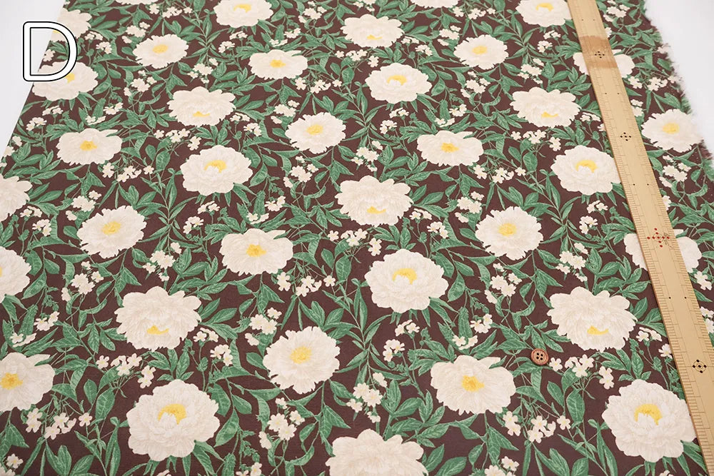 Cotton 10 Canvas Printed Fabric - Flowers - nomura tailor