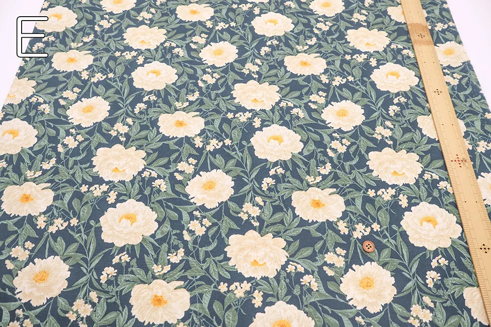 Cotton 10 Canvas Printed Fabric - Flowers - nomura tailor