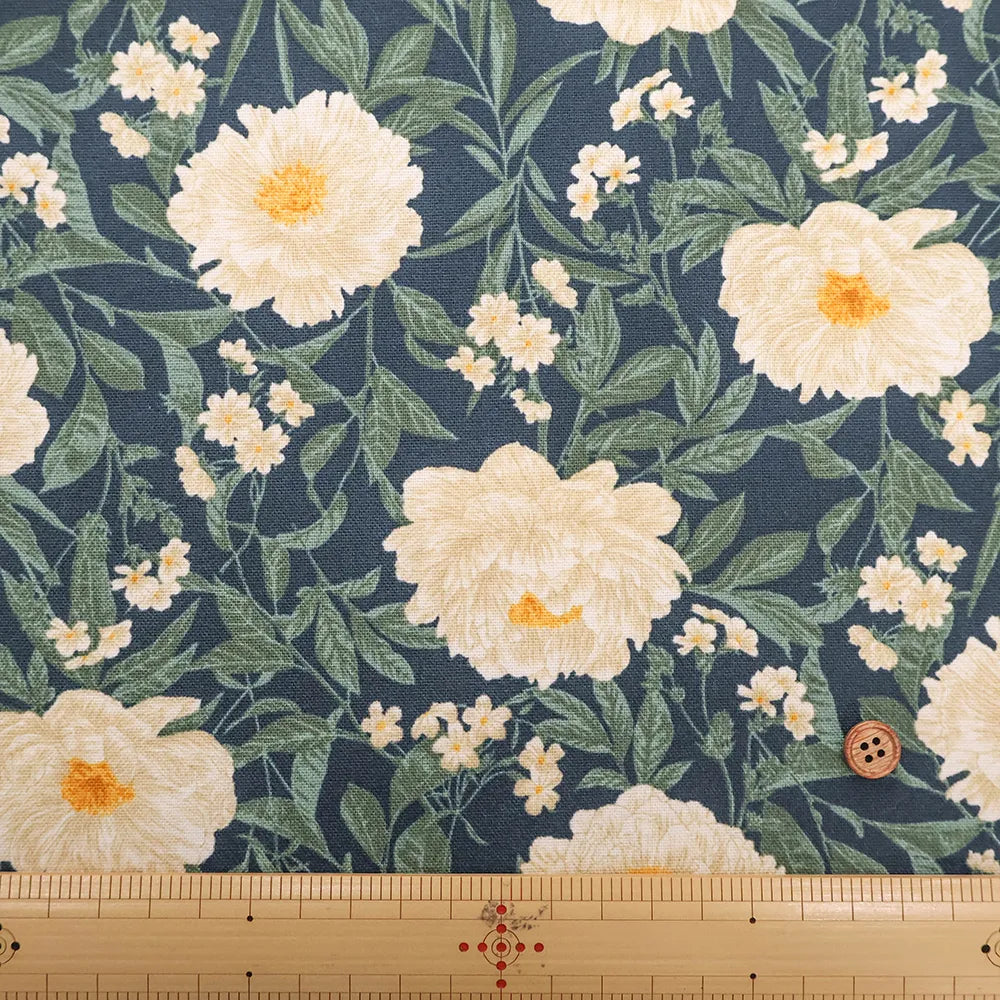 Cotton 10 Canvas Printed Fabric - Flowers - nomura tailor