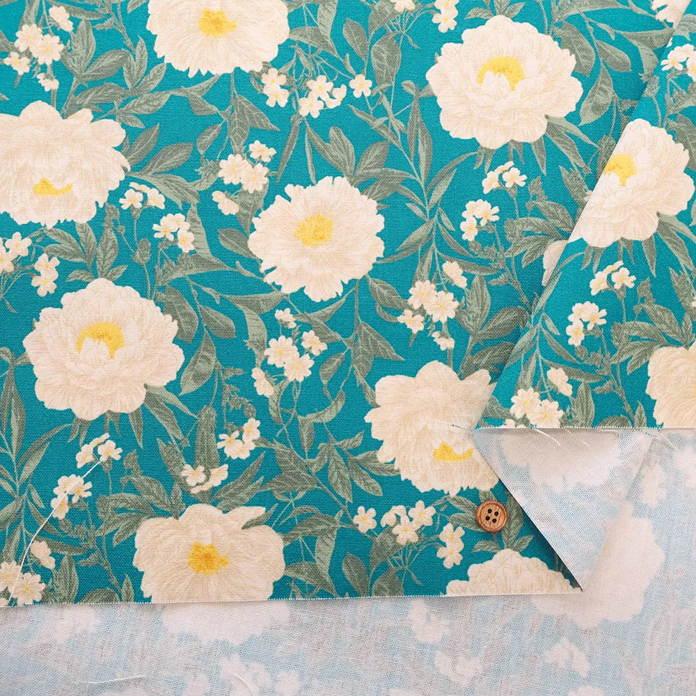 Cotton 10 Canvas Printed Fabric - Flowers - nomura tailor