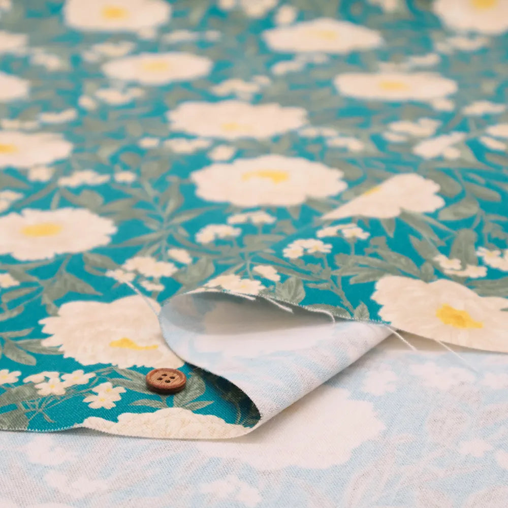 Cotton 10 Canvas Printed Fabric - Flowers - nomura tailor
