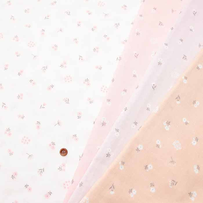 Cotton double gauze print fabric flower 1 - nomura tailor