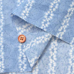 Cotton sheer shibori style printed fabric Stripe Flower - nomura tailor