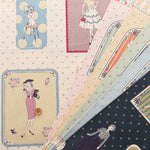 <Patterned Cut>Cotton Muslin Print Fabric Couturiere - Couturière - vol.2 (1 Pattern : Approx.  105cm × 60cm) - nomura tailor