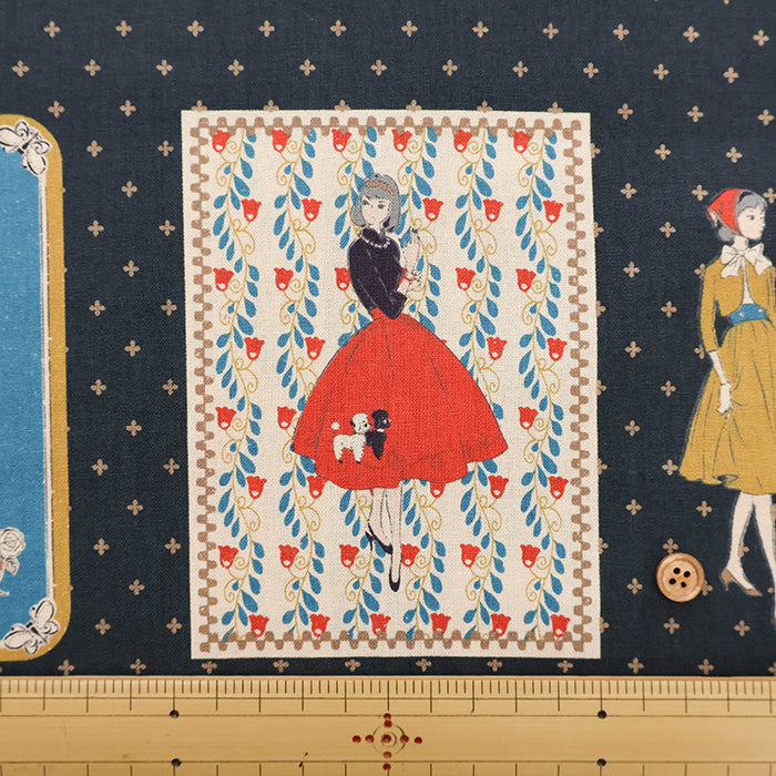 <Patterned Cut>Cotton Muslin Print Fabric Couturiere - Couturière - vol.2 (1 Pattern : Approx.  105cm × 60cm) - nomura tailor
