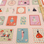 <Patterned Cut>Cotton Muslin Print Fabric Couturiere - Couturière - vol.2 (1 Pattern : Approx.  105cm × 60cm) - nomura tailor