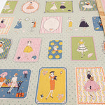 <Patterned Cut>Cotton Muslin Print Fabric Couturiere - Couturière - vol.2 (1 Pattern : Approx.  105cm × 60cm) - nomura tailor