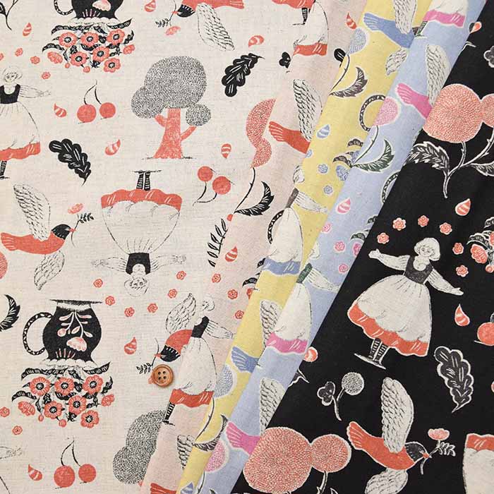 C/L Sheeting Print Fabric SANAE SUGIMOTO "Hummingflower" - nomura tailor