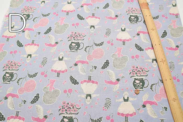 C/L Sheeting Print Fabric SANAE SUGIMOTO "Hummingflower" - nomura tailor