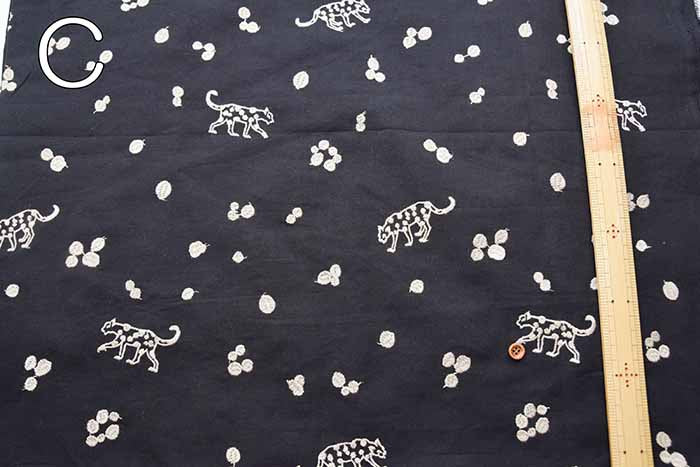 C/L sheeting embroidery fabric echino Leopard made in China - nomura tailor