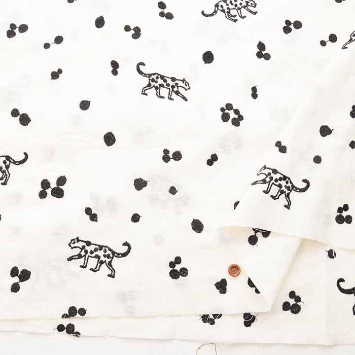 C/L sheeting embroidery fabric echino Leopard made in China - nomura tailor