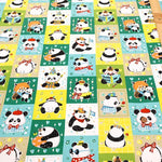 Cotton Oxford Printed Fabric - Stylish Pandas - nomura tailor