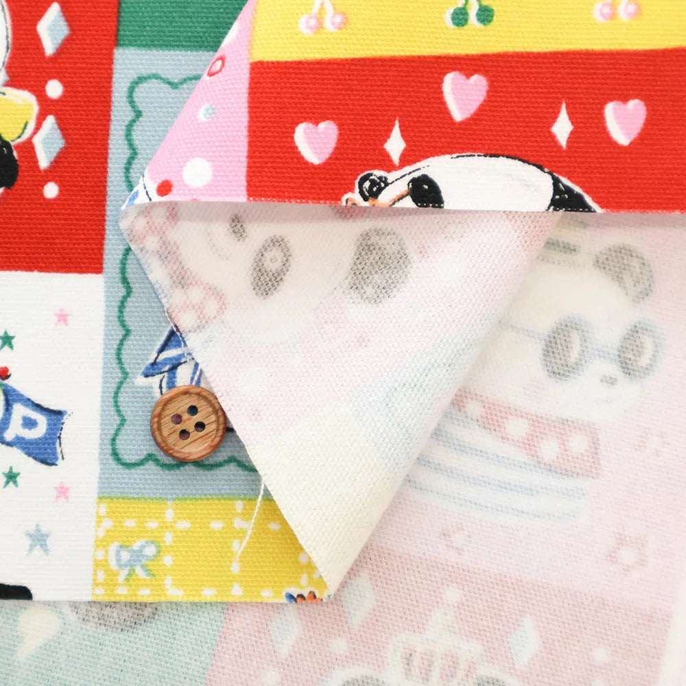 Cotton Oxford Printed Fabric - Stylish Pandas - nomura tailor