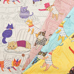 Cotton Ox Printed Fabric Powerful Animal Cat - nomura tailor