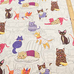 Cotton Ox Printed Fabric Powerful Animal Cat - nomura tailor