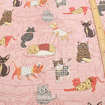 Cotton Ox Printed Fabric Powerful Animal Cat - nomura tailor