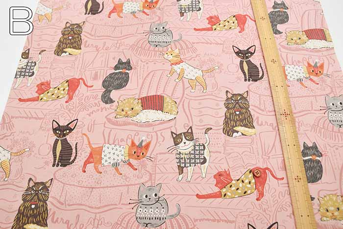 Cotton Ox Printed Fabric Powerful Animal Cat - nomura tailor