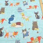 Cotton Ox Printed Fabric Powerful Animal Cat - nomura tailor