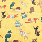 Cotton Ox Printed Fabric Powerful Animal Cat - nomura tailor