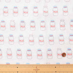 Cotton double gauze printed fabric Milk - nomura tailor