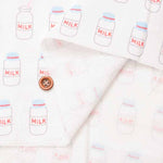 Cotton double gauze printed fabric Milk - nomura tailor