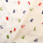 Cotton Cambric Embroidered Fabric 数字 - nomura tailor