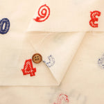 Cotton Cambric Embroidered Fabric 数字 - nomura tailor