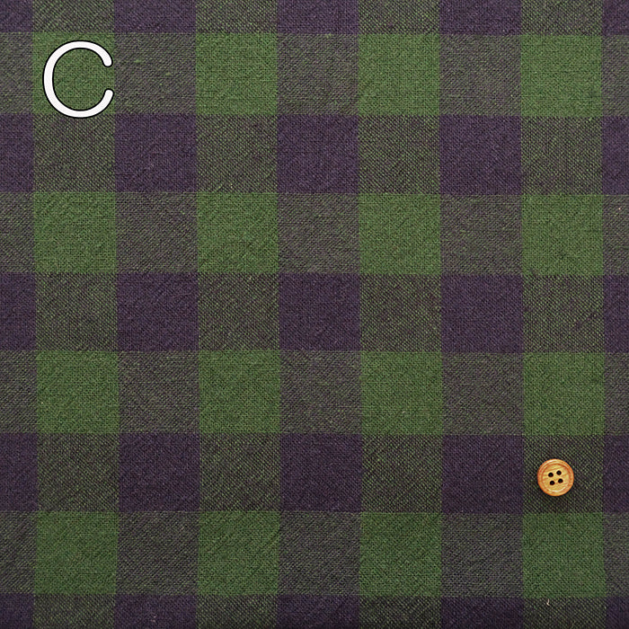C/L Yarn-dyed Washer Fabric - Gingham Check(Large) - nomura tailor