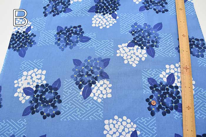 Cotton sheeting printed fabric Hydrangea - nomura tailor