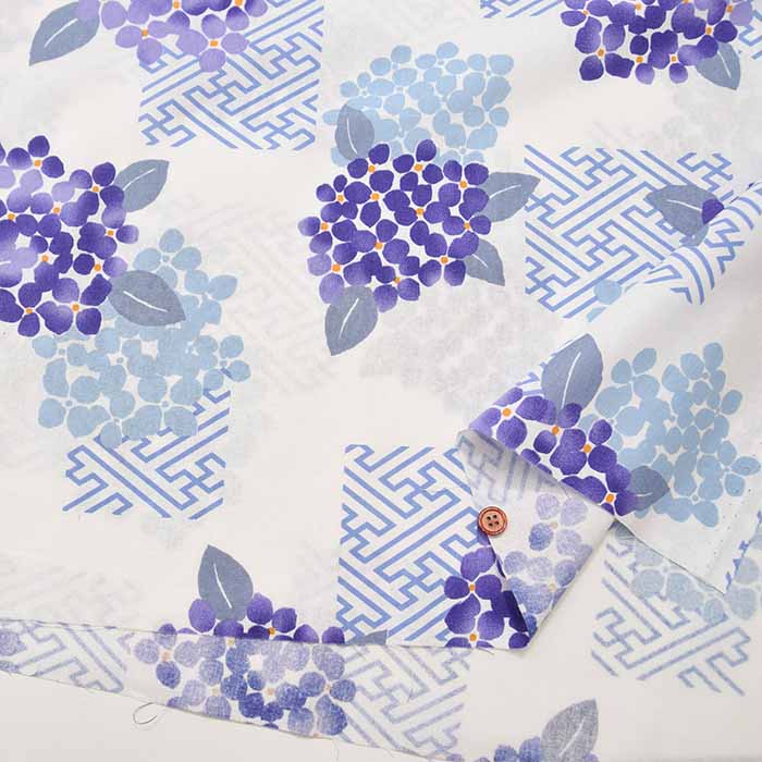 Cotton sheeting printed fabric Hydrangea - nomura tailor