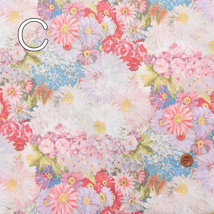 Cotton 60 loan print fabric flower flower 3 - nomura tailor