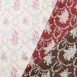 Cotton shirting printed fabric Lace Flower - nomura tailor