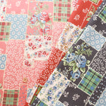 Cotton Shirting Fabric - Flower Patchwork - nomura tailor