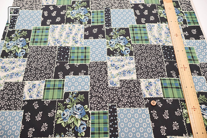Cotton Shirting Fabric - Flower Patchwork - nomura tailor