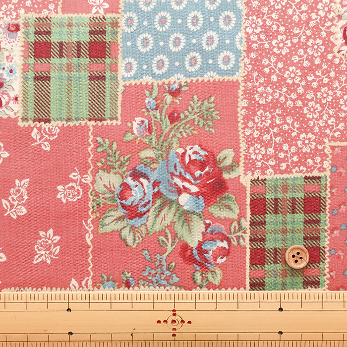 Cotton Shirting Fabric - Flower Patchwork - nomura tailor