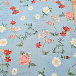 Cotton shirting printed fabric with mufin yarn YUWA Watercolor flower - nomura tailor