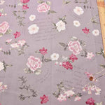 Cotton shirting printed fabric with mufin yarn YUWA Watercolor flower - nomura tailor