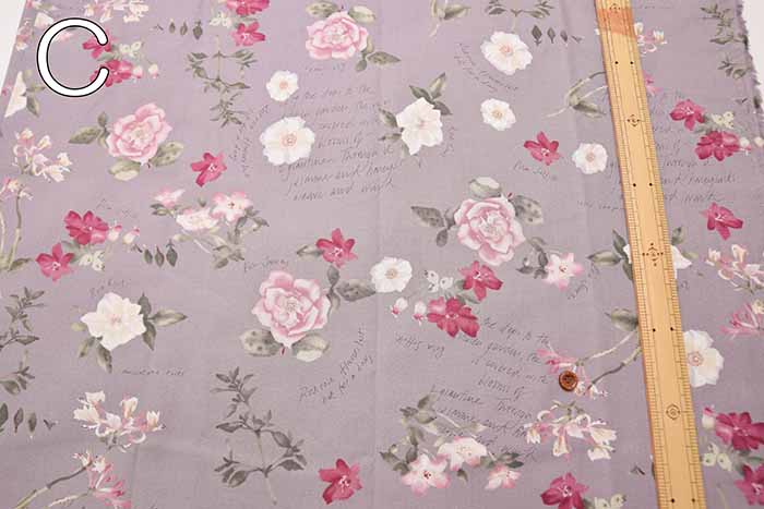 Cotton shirting printed fabric with mufin yarn YUWA Watercolor flower - nomura tailor