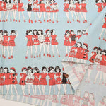 Cotton shirting printed fabric Refined Junichi Nakahara Collection Girls - nomura tailor