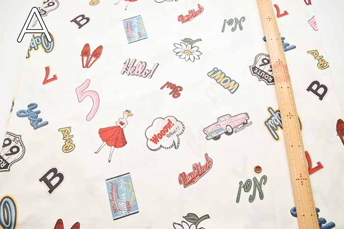 Cotton Shirting Printed Fabric Cosekisuzuko Retro Wappen - nomura tailor