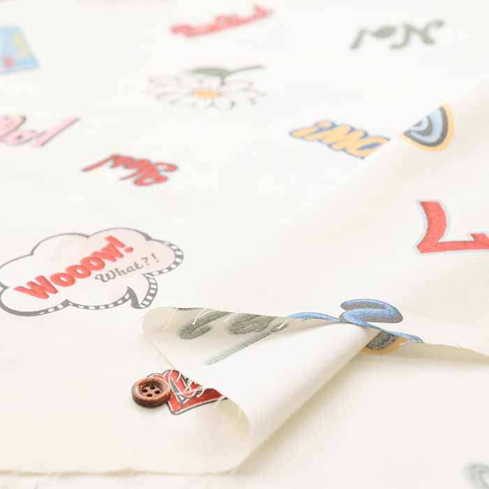 Cotton Shirting Printed Fabric Cosekisuzuko Retro Wappen - nomura tailor