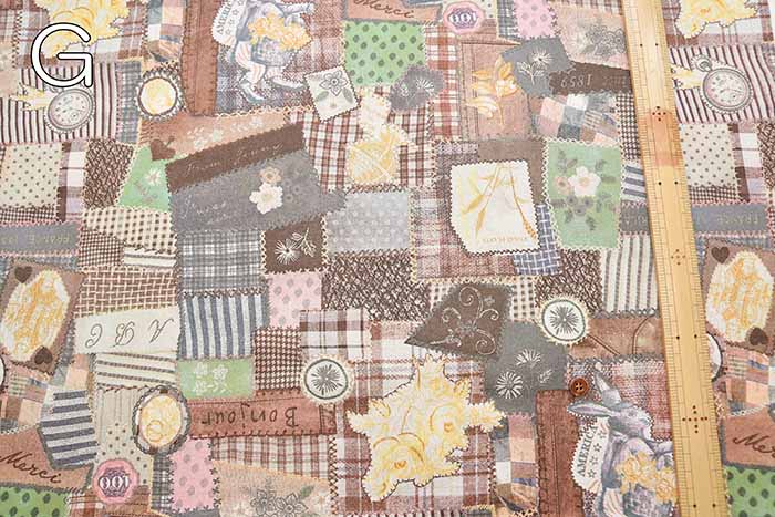 Cotton Shirting Printed Fabric Yoko Okamoto Patchwork Style - nomura tailor