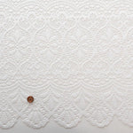 Polyester Café Curtain Fabric - Floral Lace Approx. 75cm length - nomura tailor