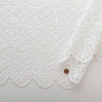 Polyester Café Curtain Fabric - Floral Lace Approx. 75cm length - nomura tailor