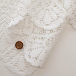 Polyester Café Curtain Fabric - Floral Lace Approx. 75cm length - nomura tailor