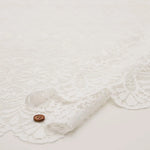 Polyester Café Curtain Fabric - Floral Lace Approx. 75cm length - nomura tailor