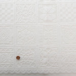 Polyester Café Curtain Fabric - Flower Tile Approx. 50cm length - nomura tailor