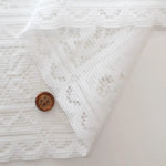 Polyester Café Curtain Fabric - Flower Tile Approx. 50cm length - nomura tailor